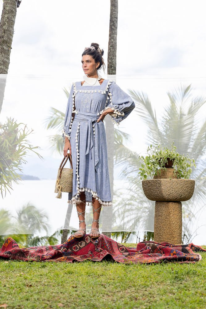 Andino Linen Kimono Dress - Cecilia Echenique-BR Connection Limited