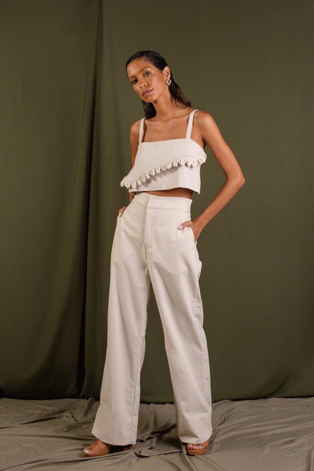 Araripe Tailored Linen Trousers - Açude-BR Connection Limited