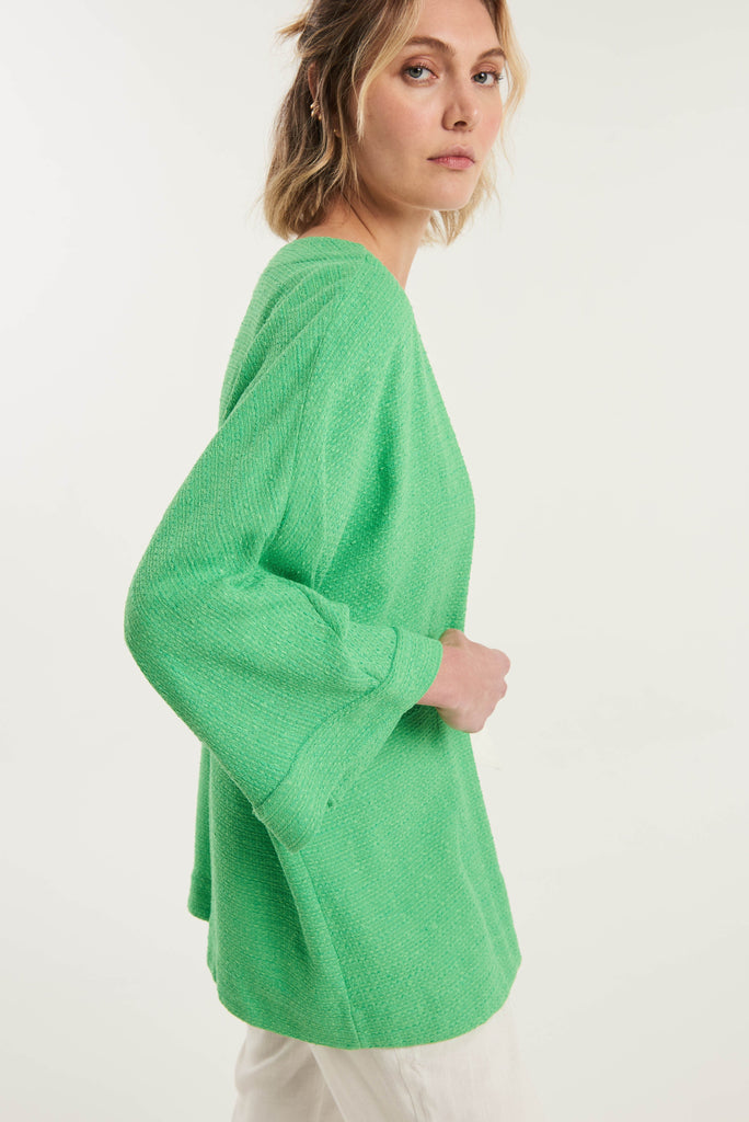 Baleares Textured Viscose Kimono - MyBasic-BR Connection Limited