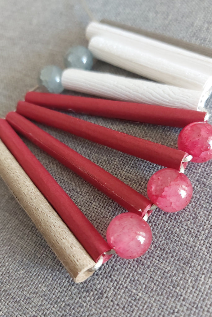 Geometric Agate and Paper Necklace - Imaterial-BR Connection Limited