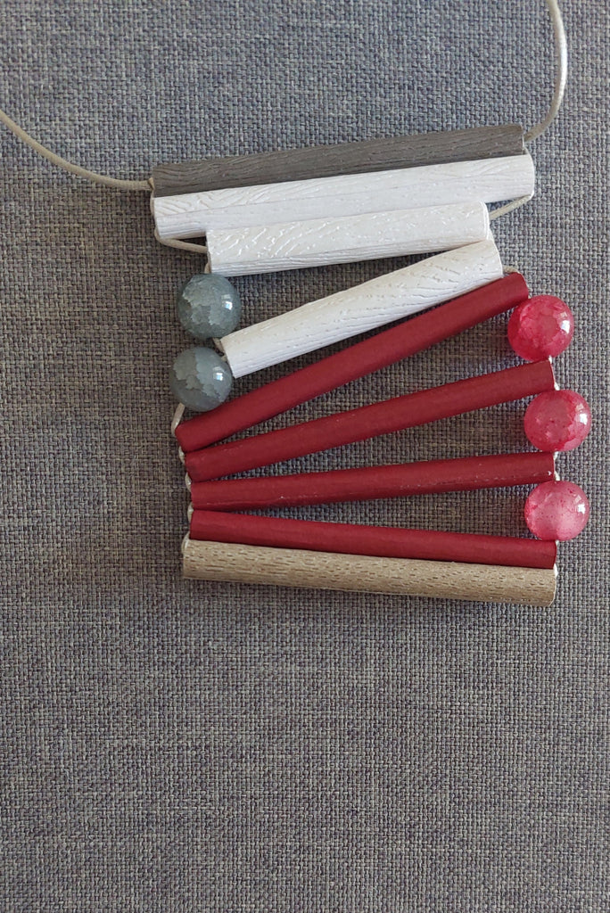 Geometric Agate and Paper Necklace - Imaterial-BR Connection Limited