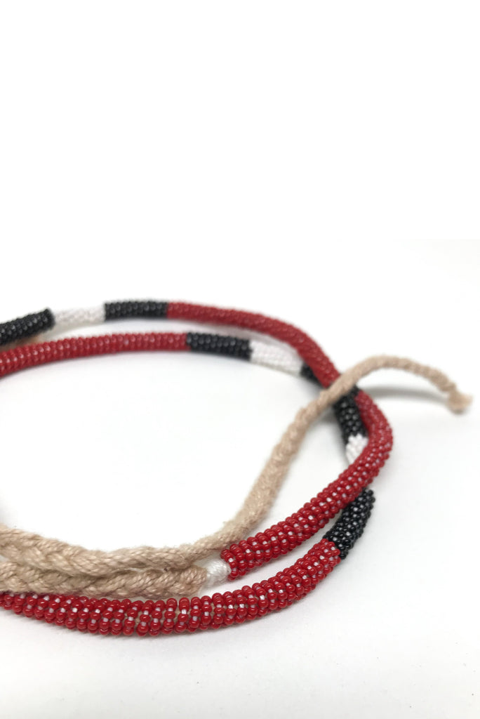 Indigenous Cobra Coral Bead Necklace - Waurá - Imaterial-BR Connection Limited