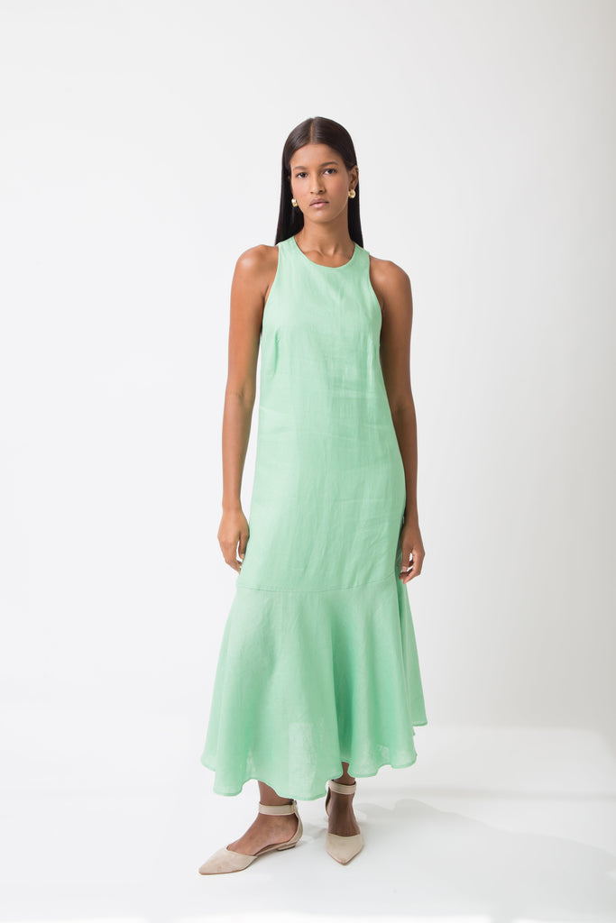 Mirandela Linen Midi Dress - MyBasic-BR Connection Limited