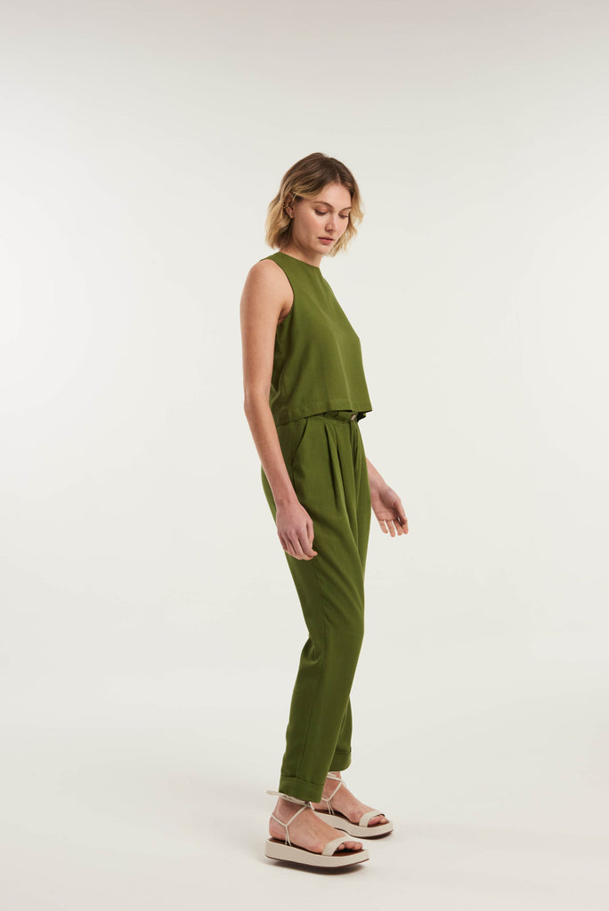 Orango Tapered Drawstring Linen Trousers - MyBasic-BR Connection Limited