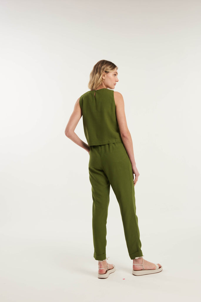Orango Tapered Drawstring Linen Trousers - MyBasic-BR Connection Limited