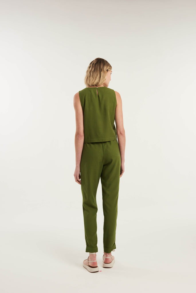 Orango Tapered Drawstring Linen Trousers - MyBasic-BR Connection Limited