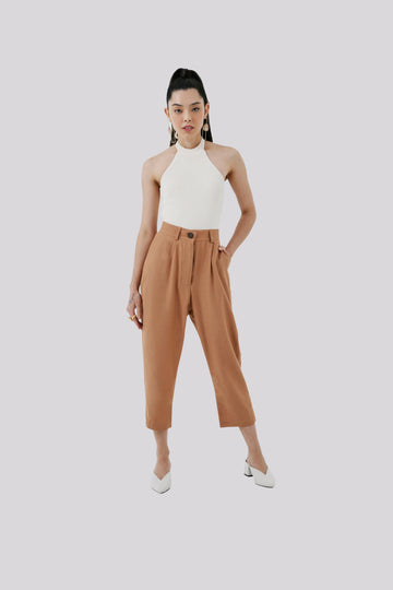 Pacaembu Petite High-Waist Tailored Silk Trousers - Piccoli-BR Connection Limited