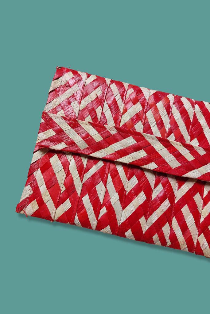 Palm Leaf Straw Clutch - Imaterial-BR Connection Limited