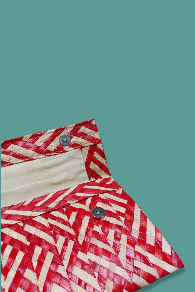 Palm Leaf Straw Clutch - Imaterial-BR Connection Limited
