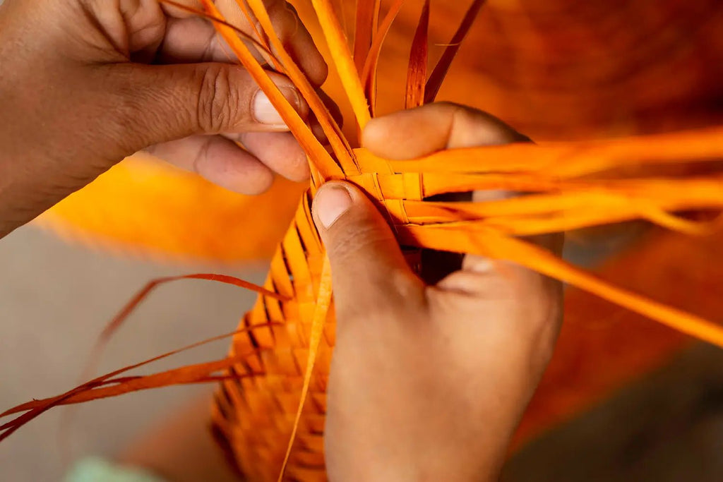 Palm Leaf Straw Clutch - Imaterial-BR Connection Limited