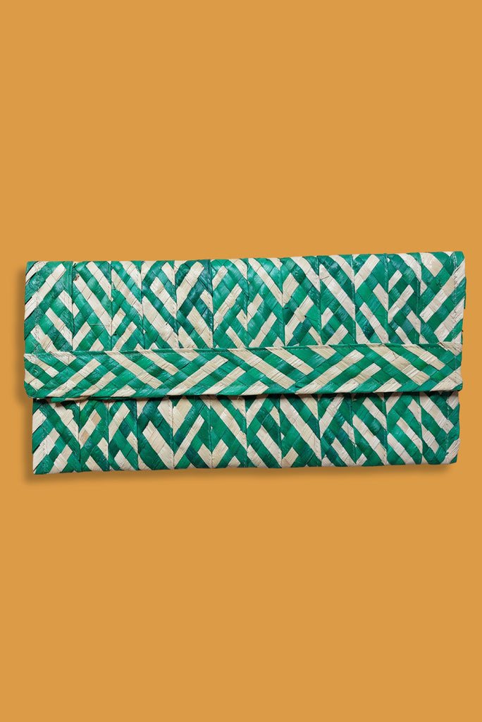 Palm Leaf Straw Clutch - Imaterial-BR Connection Limited