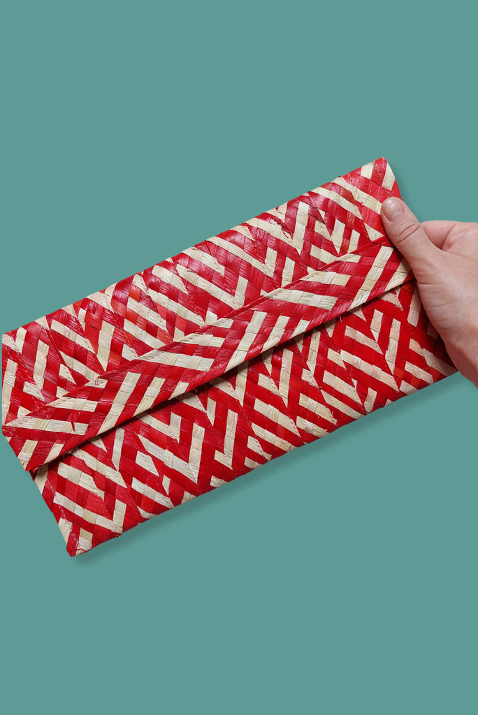 Palm Leaf Straw Clutch - Imaterial-BR Connection Limited