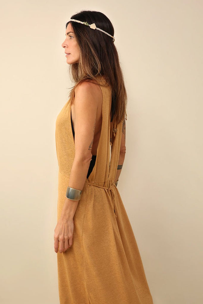 Pétalas Linen Knit Midi Dress - Cecilia Echenique-BR Connection Limited