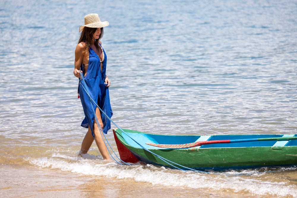 Pétalas Linen Knit Midi Dress - Cecilia Echenique-BR Connection Limited