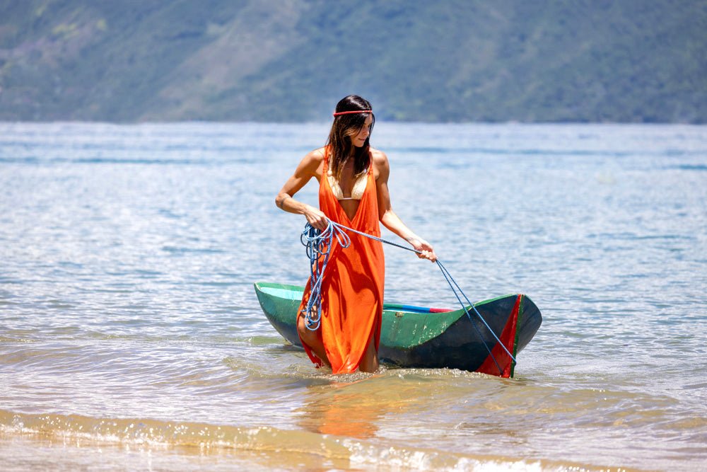 Pétalas Linen Knit Midi Dress - Cecilia Echenique-BR Connection Limited