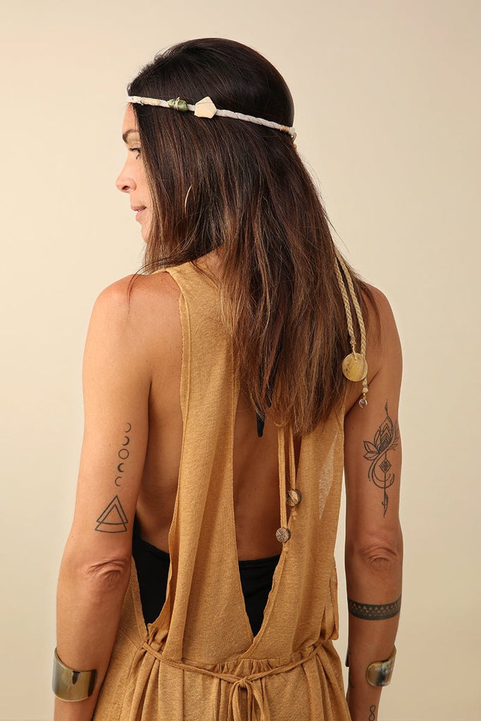 Pétalas Linen Knit Midi Dress - Cecilia Echenique-BR Connection Limited