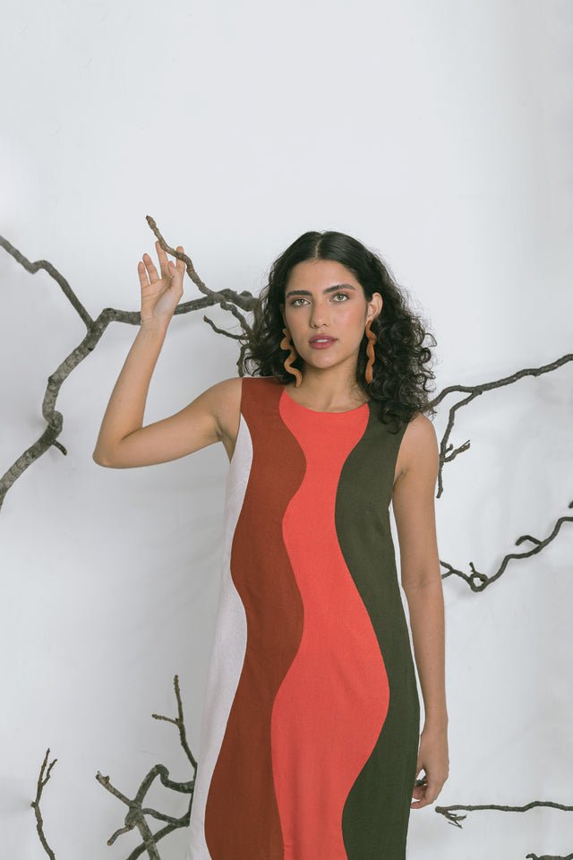 Sabiá Sleeveless Midi Linen Dress - Açude-BR Connection Limited