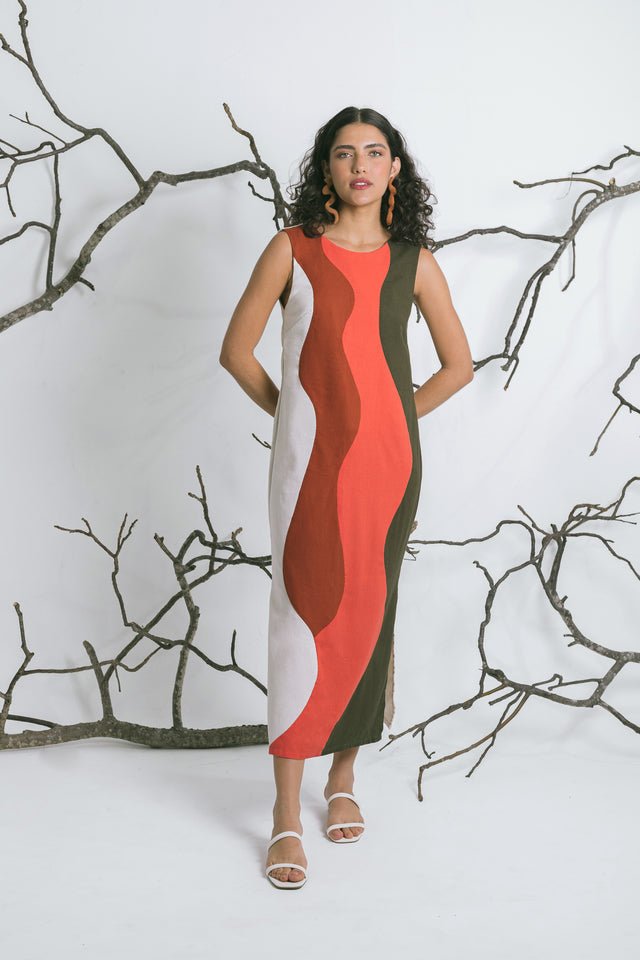 Sabiá Sleeveless Midi Linen Dress - Açude-BR Connection Limited