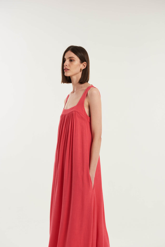 Saint Maarten Maxi Linen Dress - MyBasic-BR Connection Limited