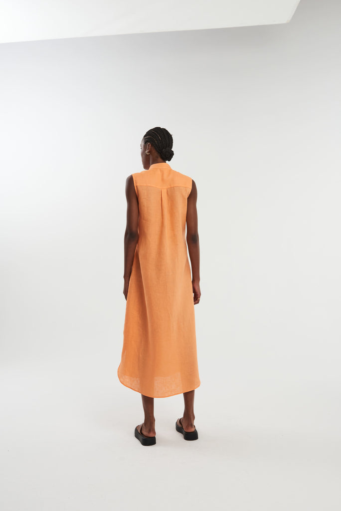 Serres Sleeveless Linen Shirt Dress - MyBasic-BR Connection Limited