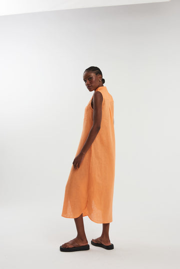 Serres Sleeveless Linen Shirt Dress - MyBasic-BR Connection Limited