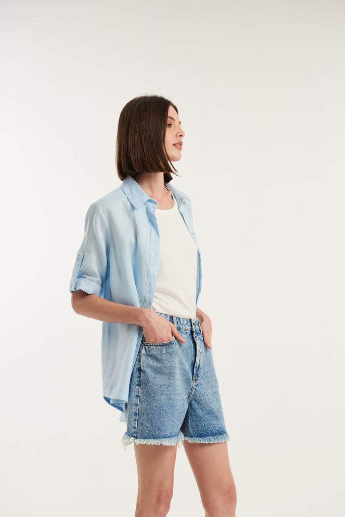 Spargi Lose-Fitting Linen Shirt - MyBasic-BR Connection Limited