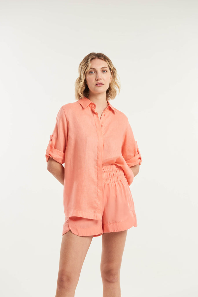 Spargi Lose-Fitting Linen Shirt - MyBasic-BR Connection Limited