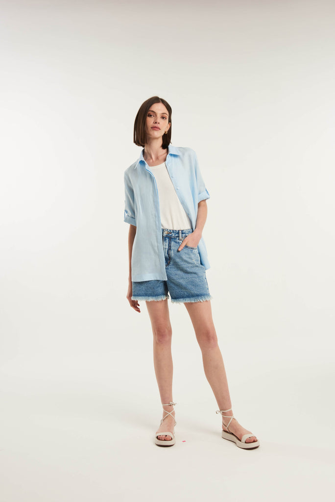 Spargi Lose-Fitting Linen Shirt - MyBasic-BR Connection Limited